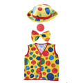 Miniatyrbild 3 av 6: Kostym - LITEN CLOWN - Clownset - En storlek - Flerfärgad - För barn