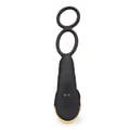 Miniatyrbild 6 av 6: Automatisk anal plug med handsfree och vibrationer med Luck ringar - Svart