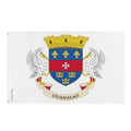 Miniatyrbild 1 av 3: Saint-Barthélemy-flagga – 128 x 192 cm – Beständigt polyester – 2 metallöglor – Inomhus-/utomhusbruk – Pixelforma