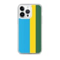 Miniatyrbild 1 av 2: Telefonfodral – Rwandas flagga – Kompatibel med iPhone 14 Pro Max – Mjuk fodral – Slitstark och stötbeständig – Silicon – Pixelforma