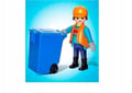 Miniatyrbild 1 av 2: Figur - PLAYMOBIL - 707191 - Kommunarbetare - Sopbil - 4 delar