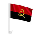 Miniatyrbild 1 av 2: Flagga Bil Angola – 14 x 21 cm – Polyester Tyg – Fäste för Fönster – 10 stycken – Pixelforma
