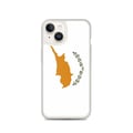 Miniatyrbild 1 av 2: Mobilskal – Cyperns flagga – Kompatibel med iPhone 14 – Mjukt fodral – Slitstarkt och Stötsäkert - Silikon - Pixelforma