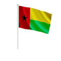 Miniatyrbild 1 av 3: Mini Flagga av Guinea-Bissau – 30 x 45 cm – Att Hålla i Hand – Polyester – 1 styck – Pixelforma