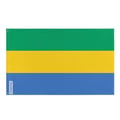 Miniatyrbild 1 av 3: Gabonflagga – 128 x 192 cm – Motståndskraftig polyester – 2 metallöglor – Inomhus / Utomhus – Pixelforma