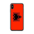 Miniatyrbild 1 av 2: Telefonfodral – Albaniens flagga – Kompatibel med iPhone X – Mjuk skal – Slitstark och Stötsäker – Silikon – Pixelforma