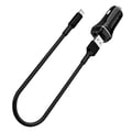 Miniatyrbild 1 av 5: Bilar Laddare - BOROFONE - 2 USB-portar - Lightning Kabel - Hållbar Polykarbonat - Svart