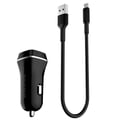 Miniatyrbild 3 av 5: Bilar Laddare - BOROFONE - 2 USB-portar - Lightning Kabel - Hållbar Polykarbonat - Svart
