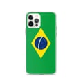 Miniatyrbild 1 av 2: Telefonfodral – Brasiliens flagga – Kompatibel med iPhone 12 Pro – Mjuk fodral – Slitstark och stöttålig – Silikon – Pixelforma