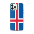 Miniatyrbild 1 av 2: Telefonskal – Islands flagga – Kompatibel med iPhone 12 Pro Max – Mjuk etui – Slitstark och stötabsorberande - Silikon - Pixelforma