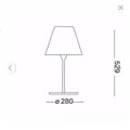 Miniatyrbillede 2 af 2: Bordlampe - ARCADIA - TL1 - Antracit metal - Hvid PMMA diffuser - E27 max 42W