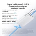 Miniatyrbild 5 av 6: XIAOMI Power Bank 20000mAh (Integrerad kabel) Mörkgrå - Extern batteri - Stort kapacitet - Inbyggd strömkabel