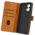 Miniatyrbild 4 av 5: Fodral till Motorola Edge 50 Fusion Handledsrem Flip Wallet Stand Ljusbrun