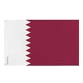 Miniatyrbild 1 av 3: Qatars flagga – 60 x 90 cm – Hållbar polyester – 2 metallöglor – Inomhus / Utomhus – Pixelforma