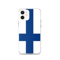 Miniatyrbild 1 av 2: Mobilskal – Finlands flagga – Kompatibel med iPhone 12 – Mjuk skal – Slitstark och stöttålig - Silikon - Pixelforma