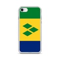 Miniatyrbild 1 av 2: Telefonfodral - PIXELFORMA - iPhone SE - St. Vincent Flagga - Mjuk - Stötbeständig