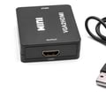 Pikkukuva 3 / 3: Sovitin - vhbw - VGA:sta HDMI:iin - Full HD - Plug & Play - Musta
