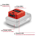 Miniatyrbillede 3 af 6: Einhell USB-strømforsyning TC-CP 18 Li USB A/C-Solo PXC (18V) Leveres uden batteri eller oplader