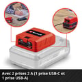 Miniatyrbillede 5 af 6: Einhell USB-strømforsyning TC-CP 18 Li USB A/C-Solo PXC (18V) Leveres uden batteri eller oplader