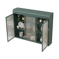 Miniatyrbillede 6 af 6: Glaskabinet - MUVOE - 3 døre - Væghængt - Mørkegrøn - Moderne design
