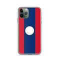 Miniatyrbild 1 av 2: Telefonfodral – Laotisk flagga – Kompatibel med iPhone 11 Pro – Mjuk fodral – Slitstark och stöttålig – Silikon – Pixelforma