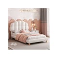 Miniatyrbillede 1 af 6: Seng simpel - MUVOE - 90x200cm - Polstret - MDF - Hvid