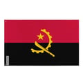 Miniatyrbild 1 av 3: Angolas flagga – 90 x 150 cm – Tät polyester – 2 metallöglor – Inomhus / Utomhus – Pixelforma
