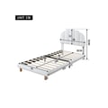 Miniatyrbillede 5 af 6: Seng simpel - MUVOE - 90x200cm - Polstret - MDF - Hvid
