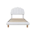 Miniatyrbillede 6 af 6: Seng simpel - MUVOE - 90x200cm - Polstret - MDF - Hvid