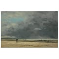 Miniatyrbild 1 av 4: Legendarte - Målning, tryck på duk - Deauville, lågvatten - Eugène Boudin cm. 50x80