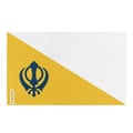 Miniatyrbild 1 av 3: Sikh-konfederationens och det Sikhiska imperiets flagga – 120 x 180 cm – Polyester – Metallöglor – Motståndskraftig
