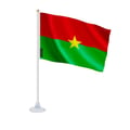 Miniatyrbild 1 av 3: Mini flagga från Burkina Faso – Sugpropp – 14 x 21 cm – För slät yta – Polyester – 1 styck – Pixelforma