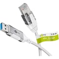 Miniatyrbild 1 av 2: goobay USB A 3.0 till RJ45 Ethernet CAT 6 Slim/Kabeladapter/Stabil trådbunden internetuppkoppling med router/brygga