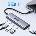 Miniatyrbild 5 av 6: USB-hubb - UGREEN - 5 i 1 - 3x USB 3.2, USB-C, HDMI 4K 30Hz - Svart