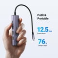 Miniatyrbild 6 av 6: USB-hubb - UGREEN - 5 i 1 - 3x USB 3.2, USB-C, HDMI 4K 30Hz - Svart