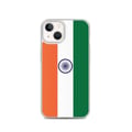 Miniatyrbild 1 av 2: Telefonfodral – Indiens flagga – Kompatibel med iPhone 13 – Mjukt fodral – Slitstarkt och stötbeständigt – Silikon – Pixelforma