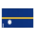 Miniatyrbild 1 av 3: Nauru flagga – 128 x 192 cm – Hållbar polyester – 2 metallöglor – Inomhus / Utomhus – Pixelforma