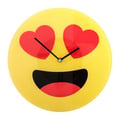 Miniatyrbild 1 av 2: Väggklocka - Kärleksfull smiley - Gul - Rund - Modern