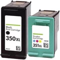 Miniatyrbild 1 av 2: Pack med 2 Kompatibla Patroner HP 350-351 XL Svart & Färg för HP-skrivare DeskJet, OfficeJet & PhotoSmart