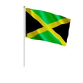 Miniatyrbild 1 av 3: Mini-Flaggor – från Jamaica – 14 x 21 cm – Att Hålla i Hand – Polyester - 50 stycken – Pixelforma