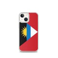 Miniatyrbild 1 av 2: Telefonfodral – Antigua och Barbudas flagga – Kompatibel med iPhone 13 mini – Mjuk skal – Stöttålig och chockresistent – Pixelforma