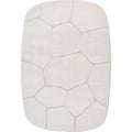 Miniatyrbild 5 av 5: Melis Home Moderna designmattor Creme 160 x 230 cm oval modern färg med relief effekt av sten med oregelbundna former
