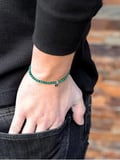 Miniatyrbild 2 av 2: Armband - AGATO - POL-B07/20G - Grön malakit - Massivt silver - 19,5-20 cm