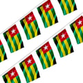 Miniatyrbild 1 av 3: Girland – Togos flagga – 14 x 21 cm – Polyester – Att hänga – 20 stycken
