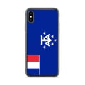 Miniatyrbild 1 av 2: Mobilskal – Franska Antarktis flagga – Kompatibel med iPhone XS – Mjuk fodral – Stötsäker och slitstark – Pixelforma