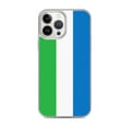 Miniatyrbild 1 av 2: Telefonfodral – Sierra Leones flagga – Kompatibel med iPhone 13 Pro Max – Mjuk etui – Slitstark och stötbeständig – Pixelforma