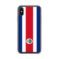 Miniatyrbild 1 av 2: Mobilskal – Costa Ricas flagga – Kompatibel med iPhone X – Mjukt fodral – Stöttåligt och slagbeständigt – Silikon – Pixelforma
