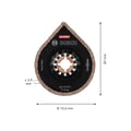 Miniatyrbild 2 av 3: BOSCH AVZ70RT4 Expert blad i hårdmetallsegment för oscillerande verktyg - 2608900041