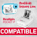 Miniatyrbild 3 av 3: AGFAPHOTO ATP3WH - Pack med 3 rullar termopapper 57x30 mm, svartvitt tryck - Kompatibel med Realipix Pocket, Realikids Instant