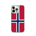 Miniatyrbild 1 av 2: Mobilskal – Norges flagga – Kompatibel med iPhone 13 Pro – Mjuk fodral – Slitstark och stötresistent - Silikon - Pixelforma